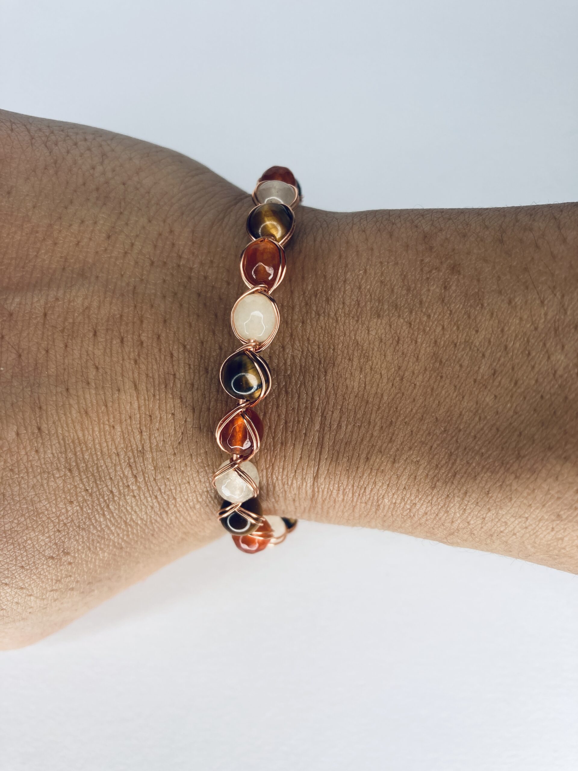 Tiger Eye and Carnelian Bracelet Xs (6 Inches)