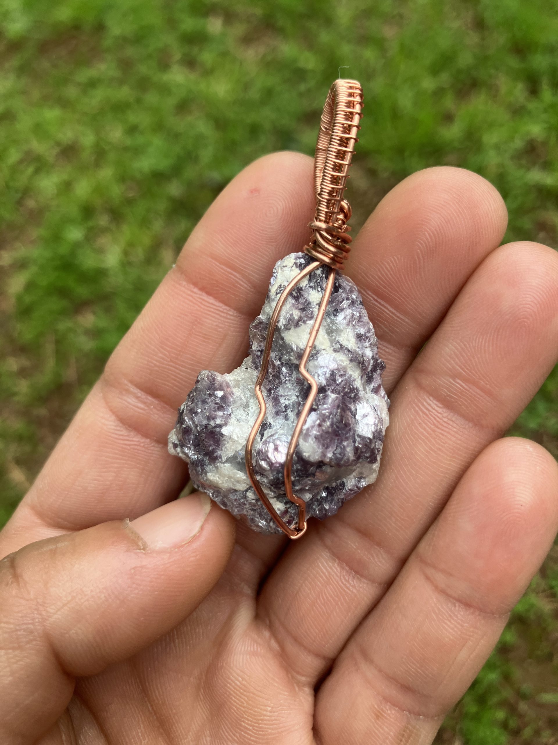Lepidolite Reversible Copper Necklace - Image 2