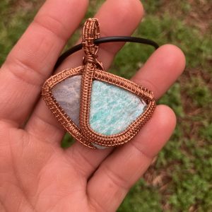 Blue Lace Agate and Amazonite "Calm Current" Necklace