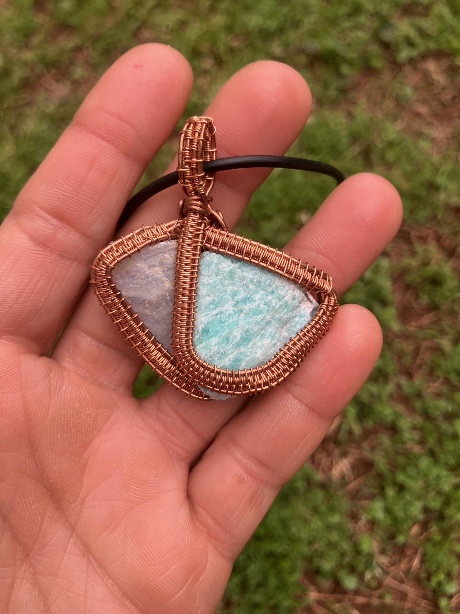 Blue Lace Agate and Amazonite "Calm Current" Necklace