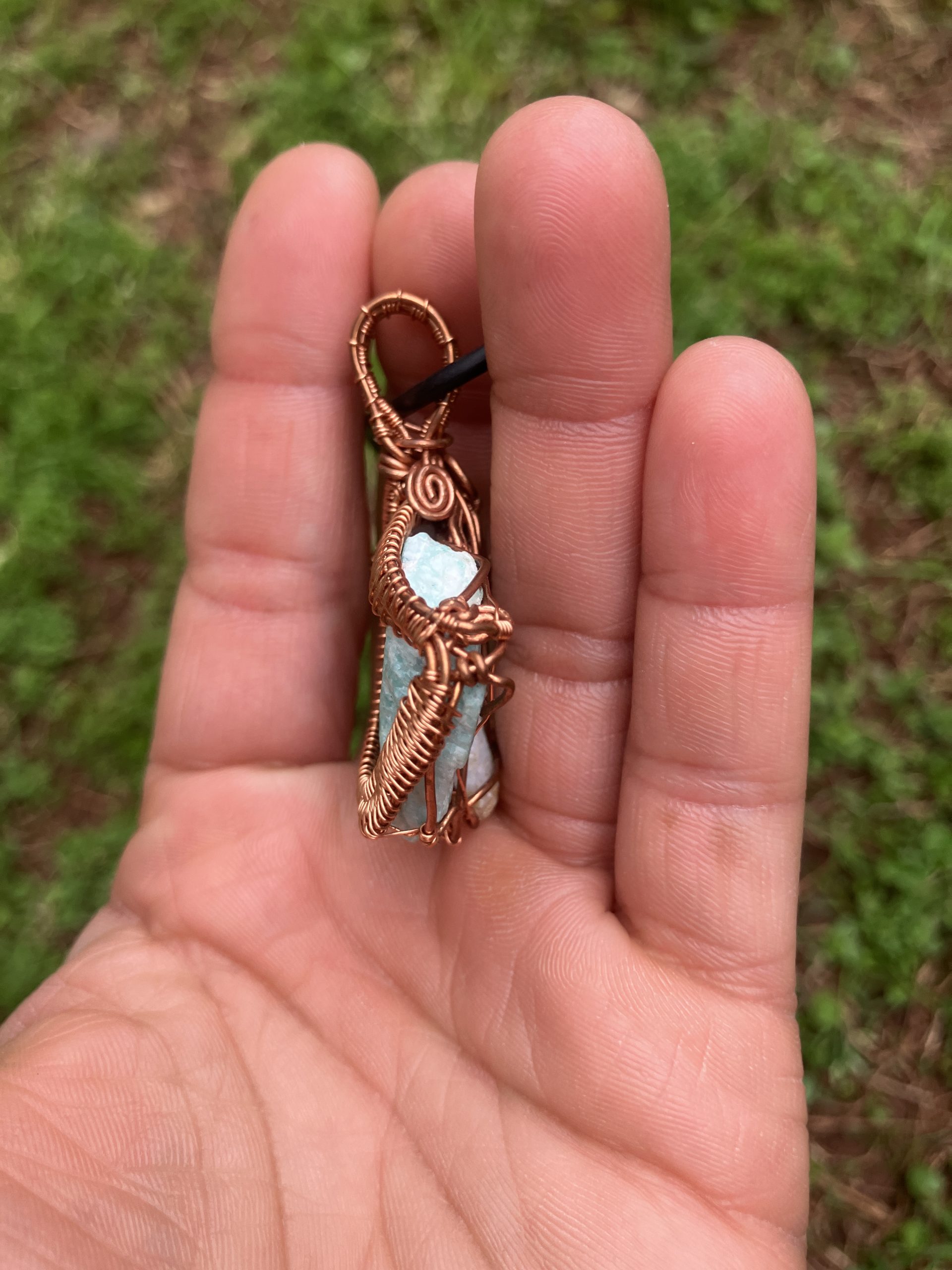 Blue Lace Agate and Amazonite "Calm Current" Necklace - Image 4