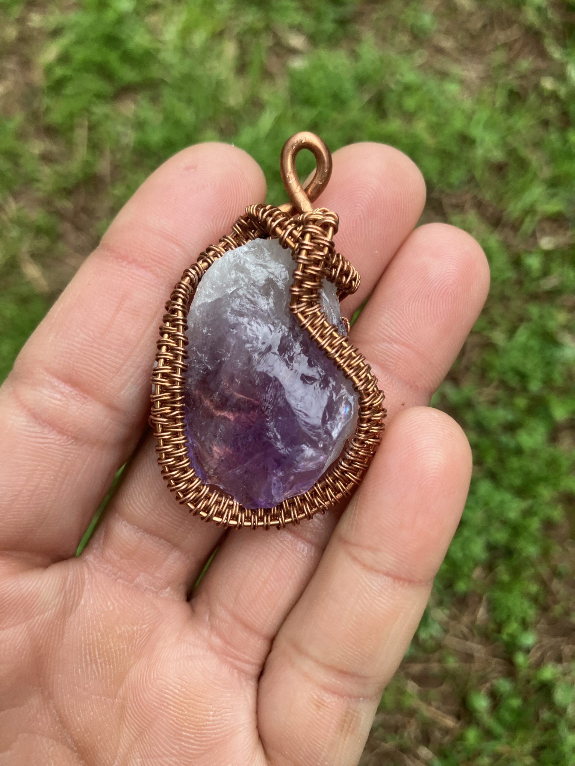 Amethyst Polygon Necklace