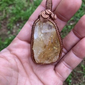 Citrine Overly Weave Necklace