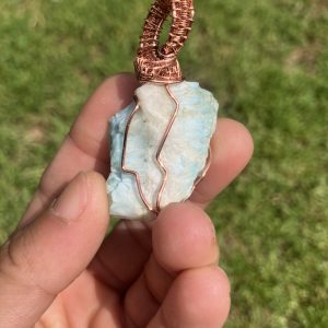Larimar Bale Weave Necklace