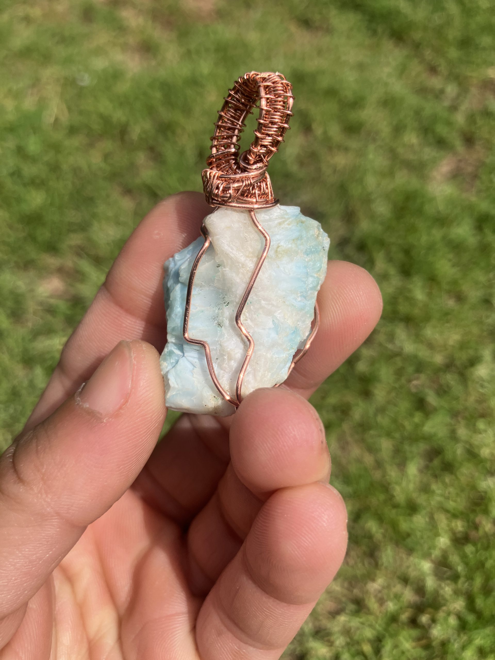 Larimar Bale Weave Necklace
