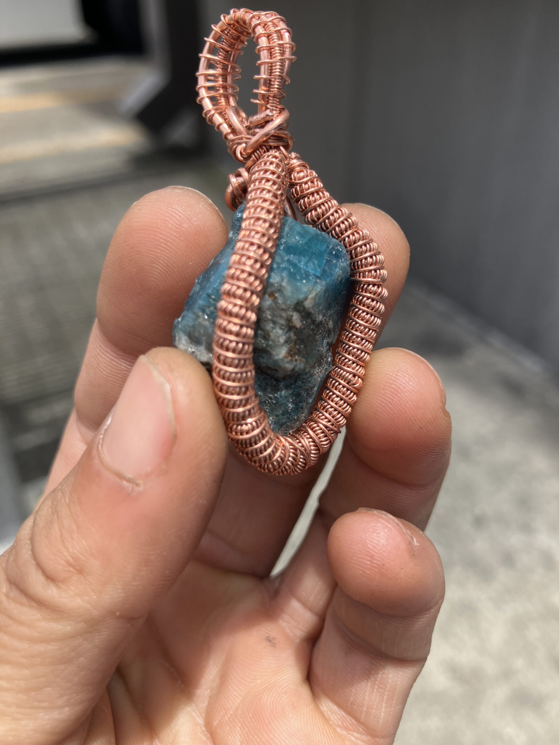 Blue Apatite Queens Koil Necklace - Image 6