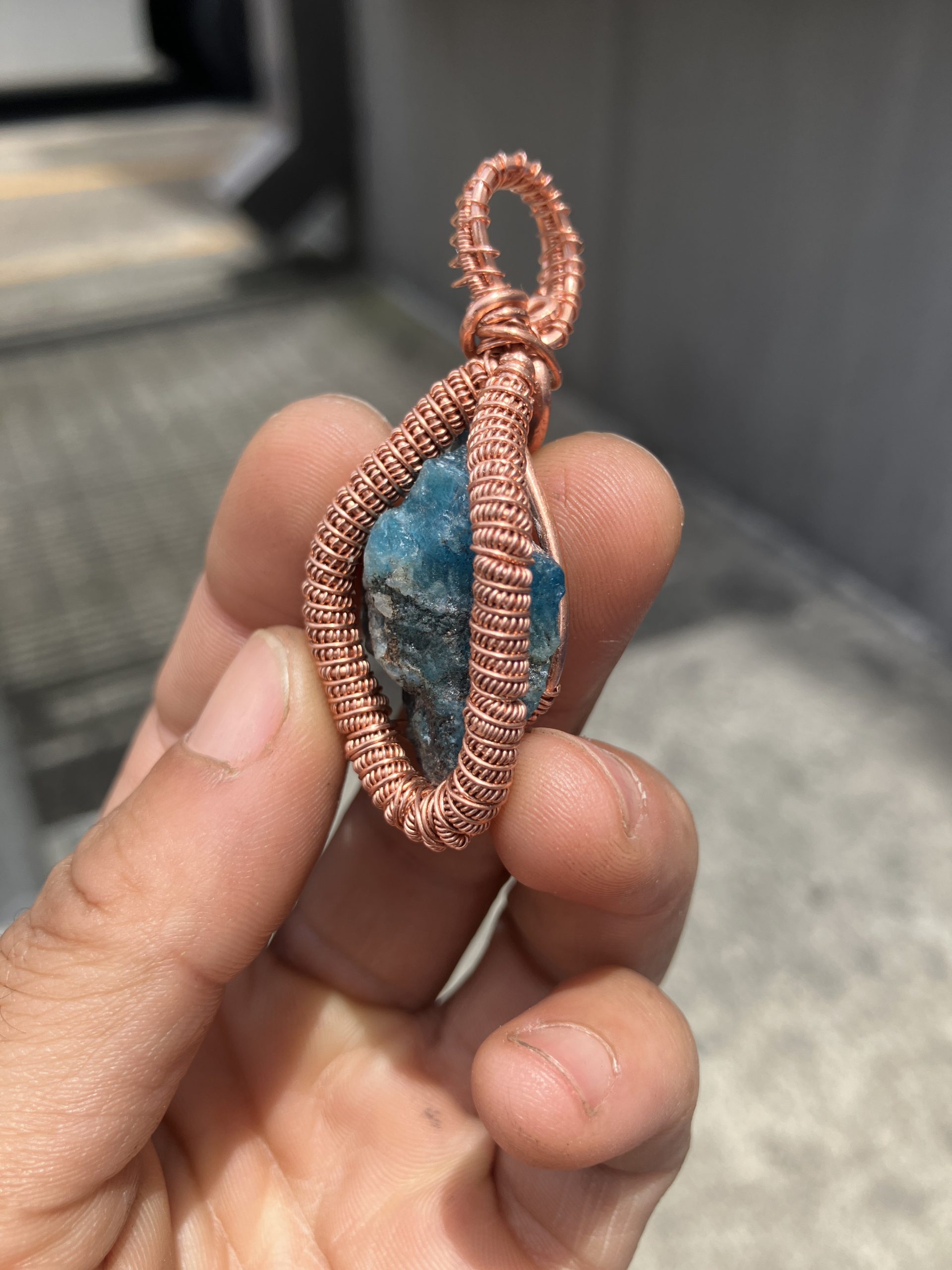 Blue Apatite Queens Koil Necklace - Image 4