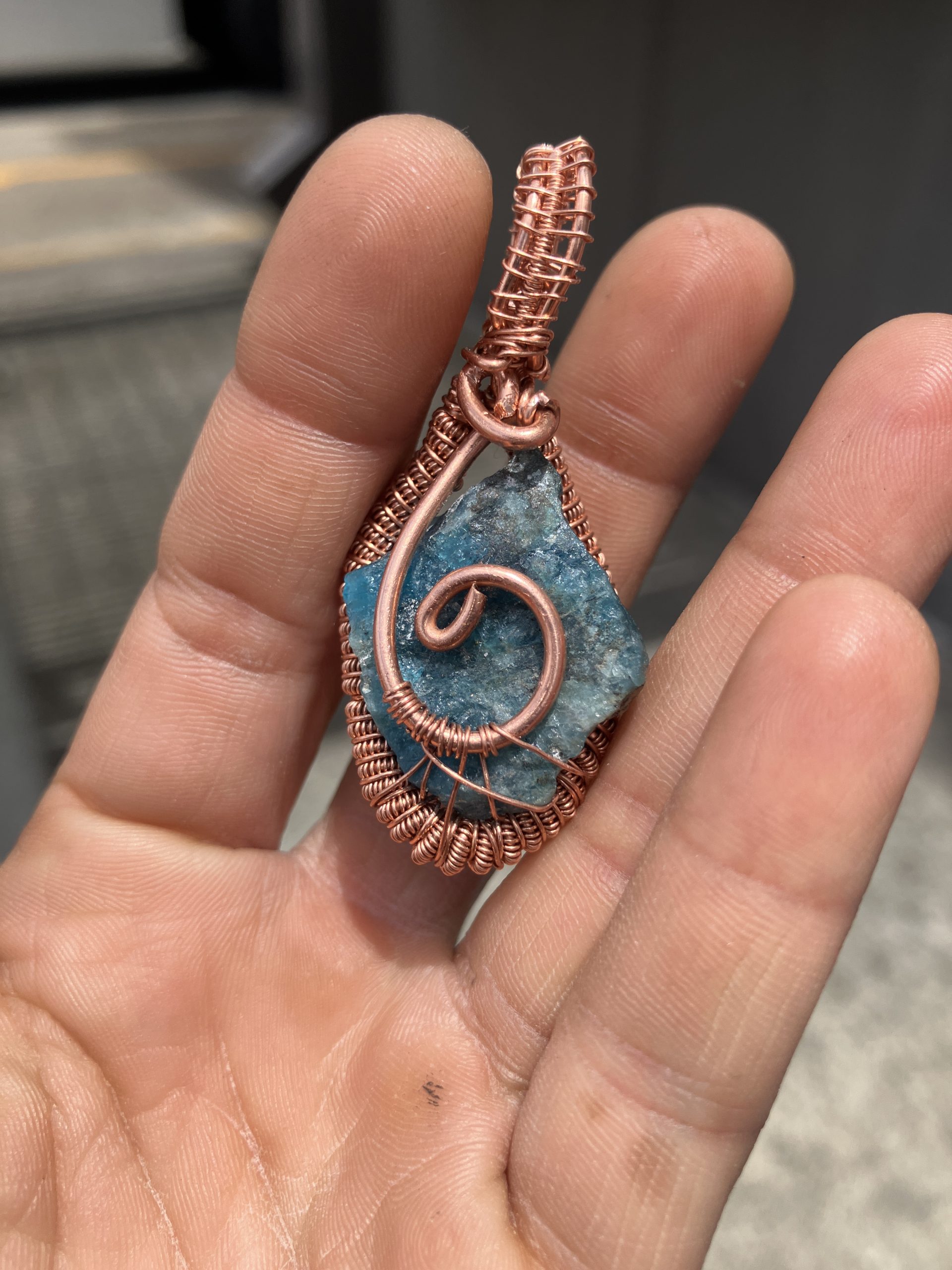 Blue Apatite Queens Koil Necklace - Image 3