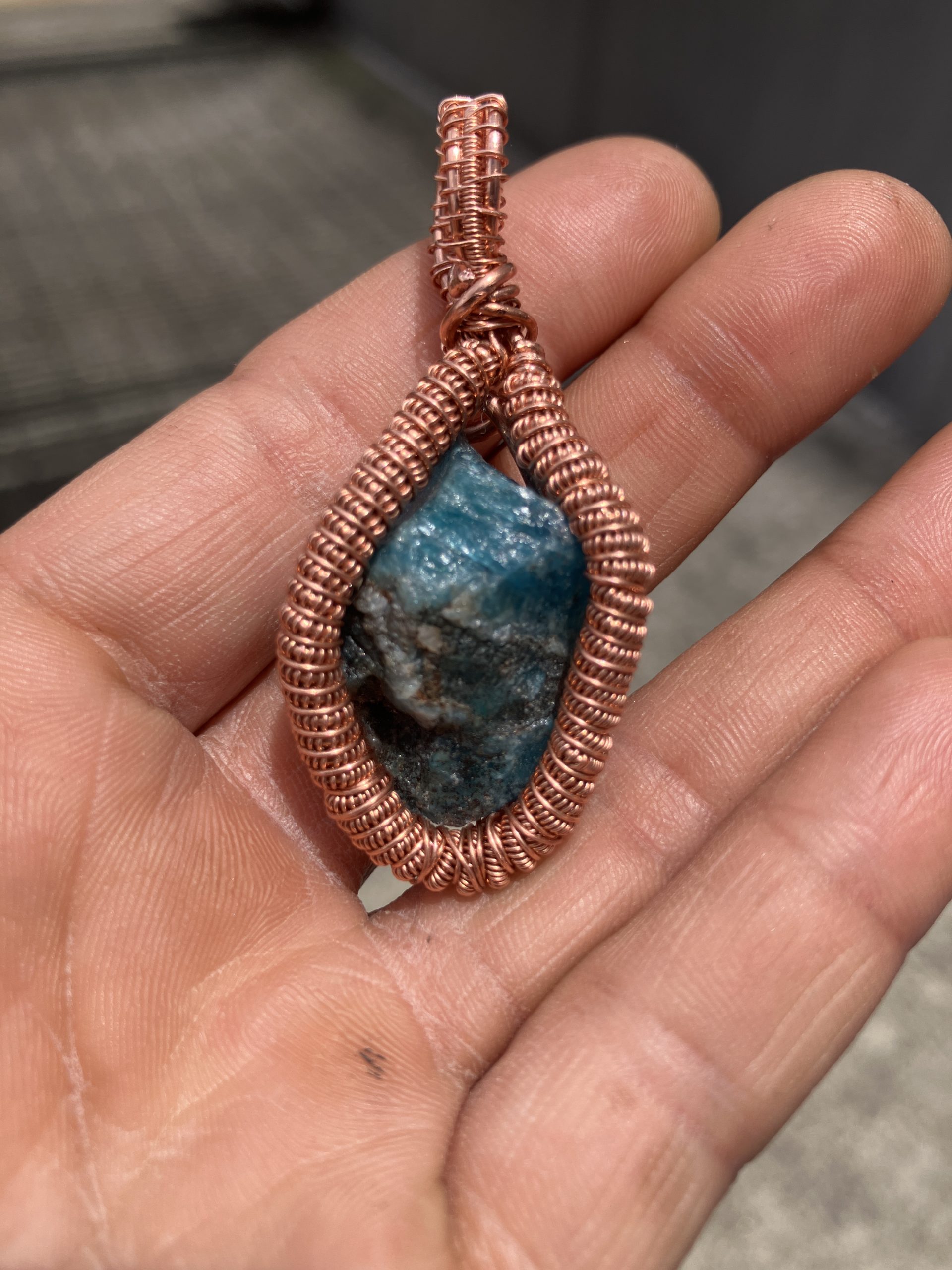 Blue Apatite Queens Koil Necklace