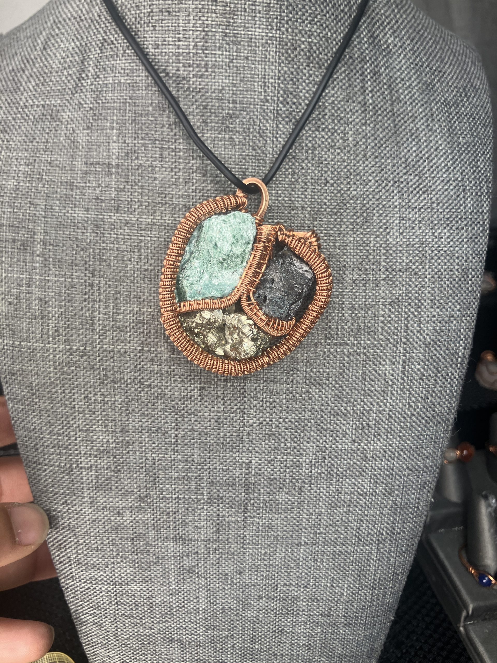 Love and Protection Necklace(Fuschite, Black Tourmaline, Pyrite) - Image 8