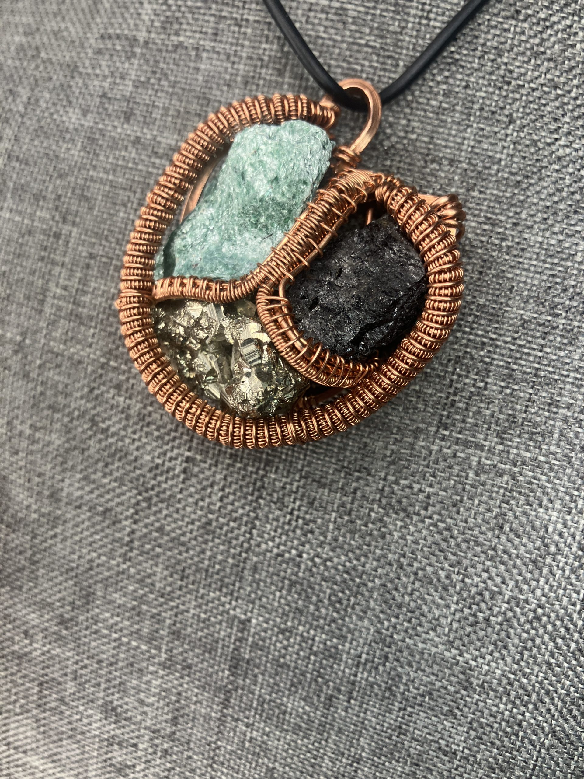Love and Protection Necklace(Fuschite, Black Tourmaline, Pyrite) - Image 10