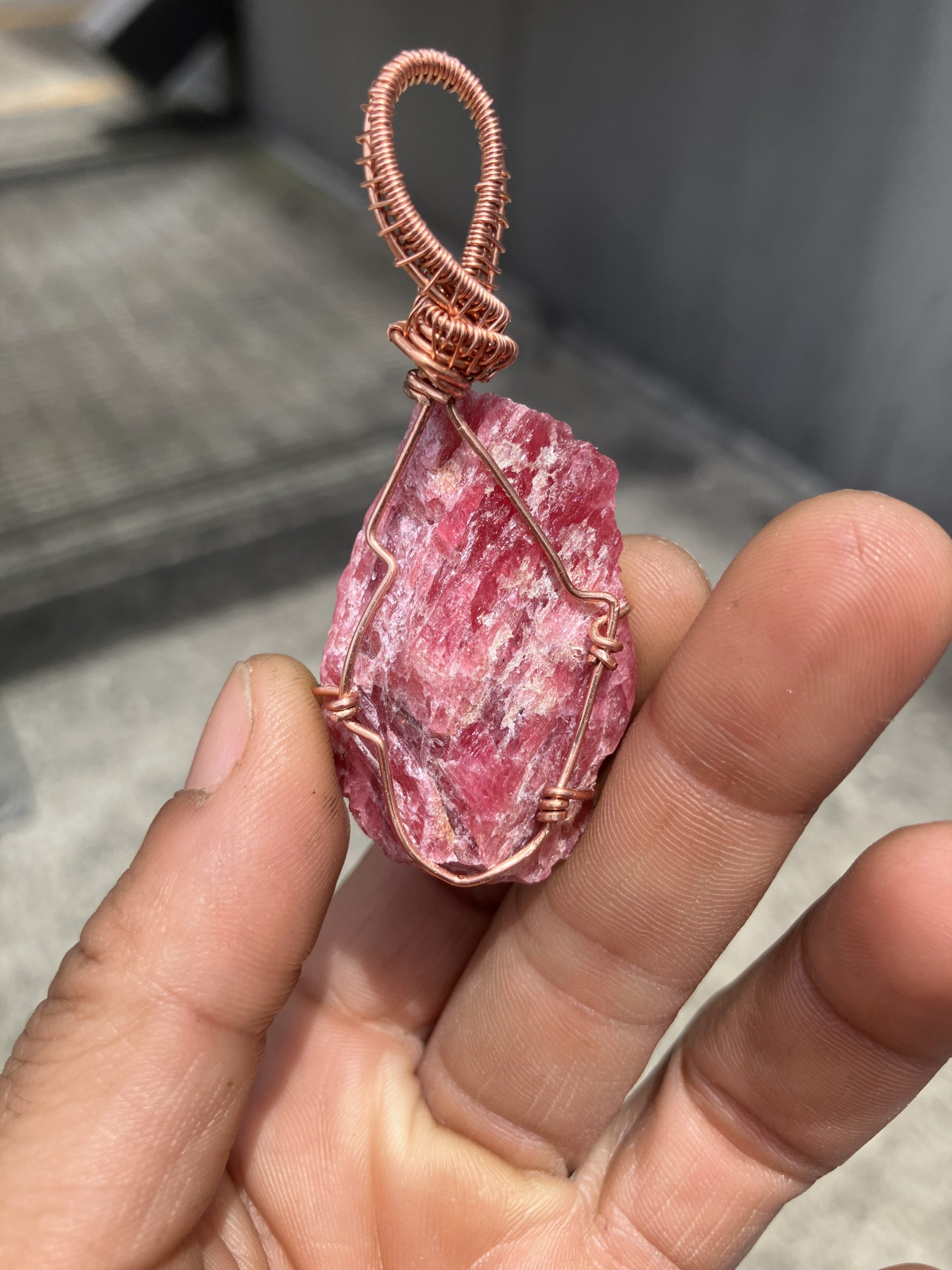 Rhodonite Nude Pink Necklace - Image 4