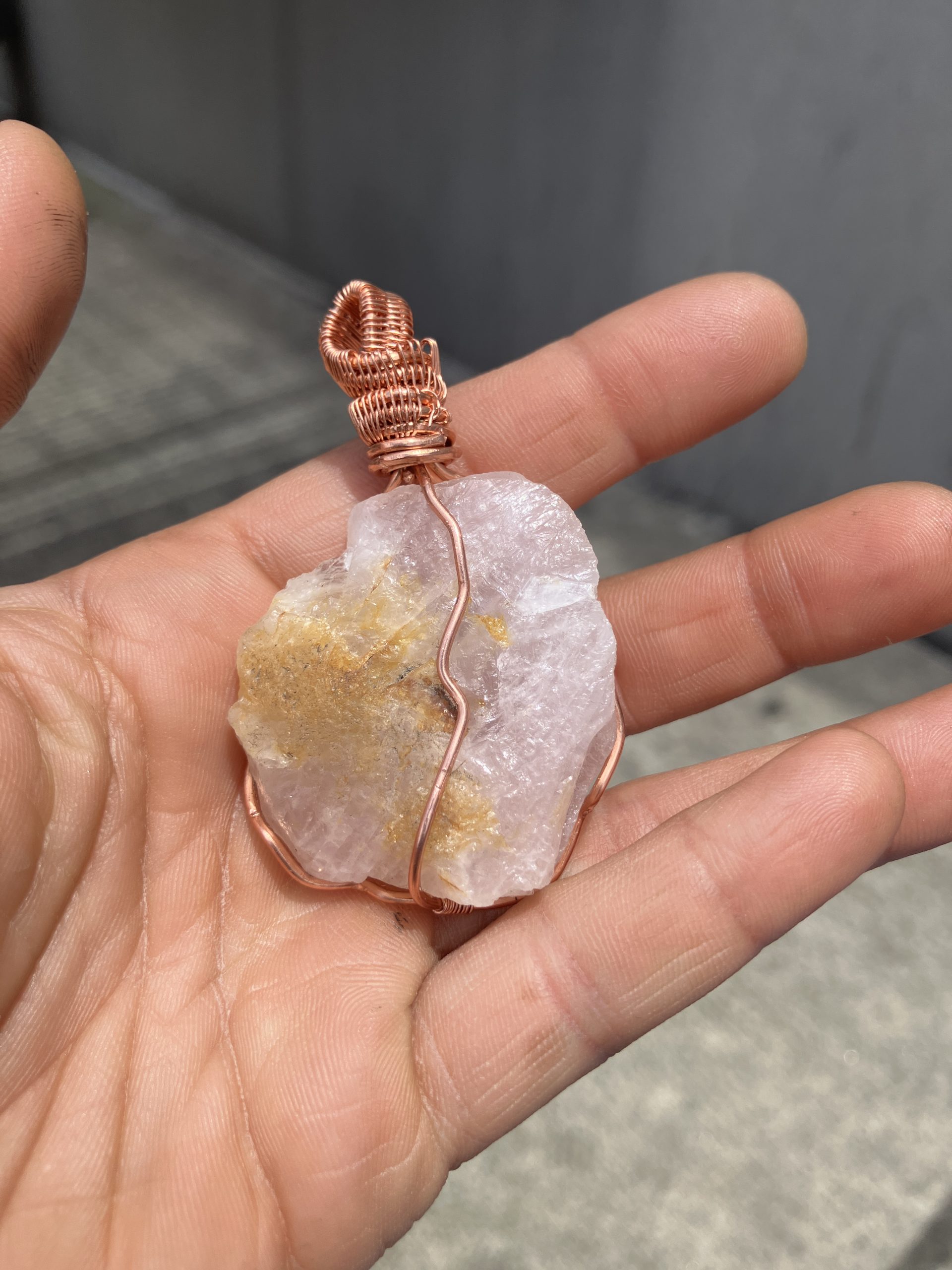 Rose Quartz Squared Necklace - Image 5