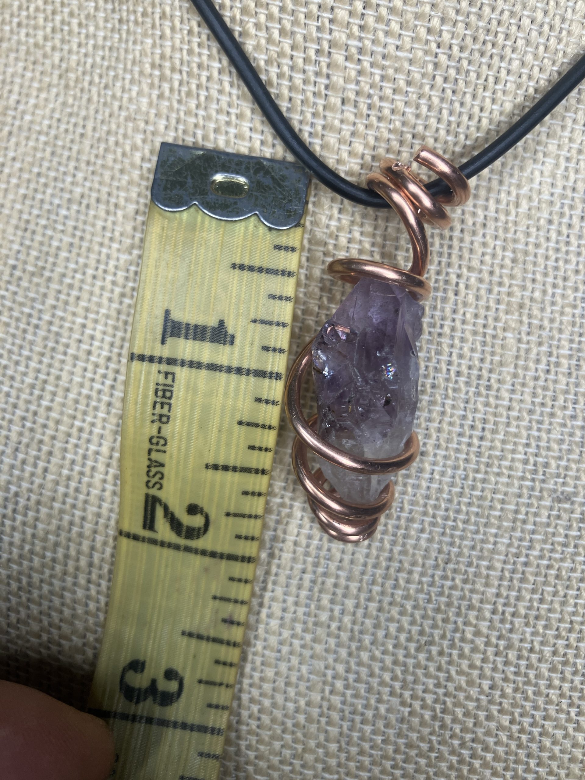 Amethyst Copper Coil Necklace - Image 2