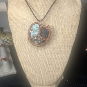Love and Protection Necklace(Fuschite, Black Tourmaline, Pyrite)