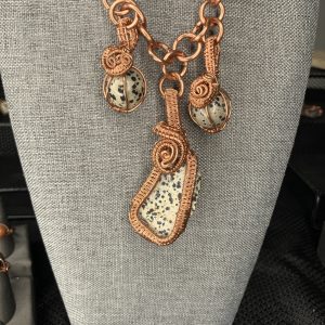 Dalmatian Jasper Necklace Set